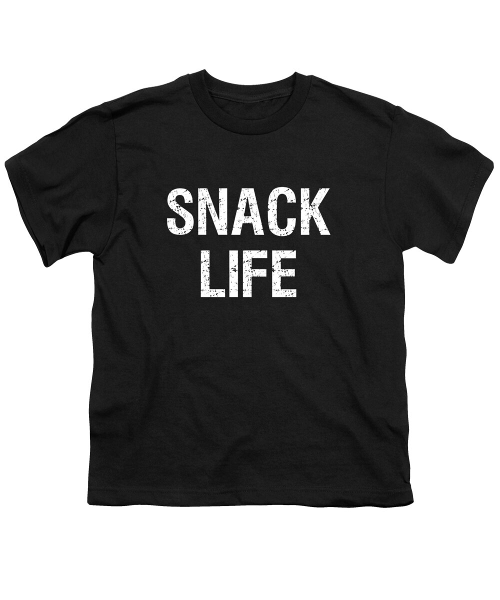 Funny Youth T-Shirt featuring the digital art Snack Life by Flippin Sweet Gear