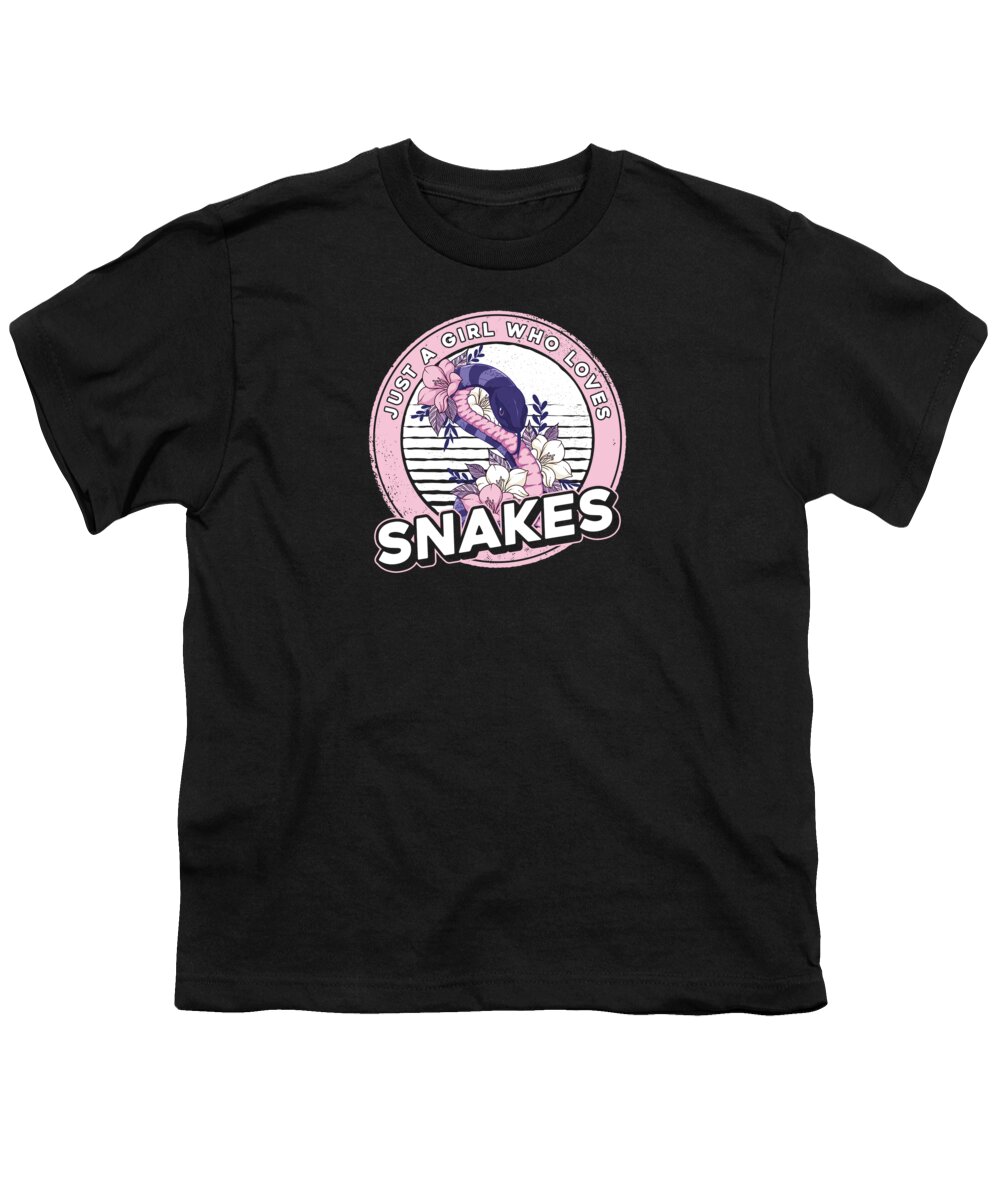 Snake Youth T-Shirt featuring the digital art Snake Serpent by Mercoat UG Haftungsbeschraenkt