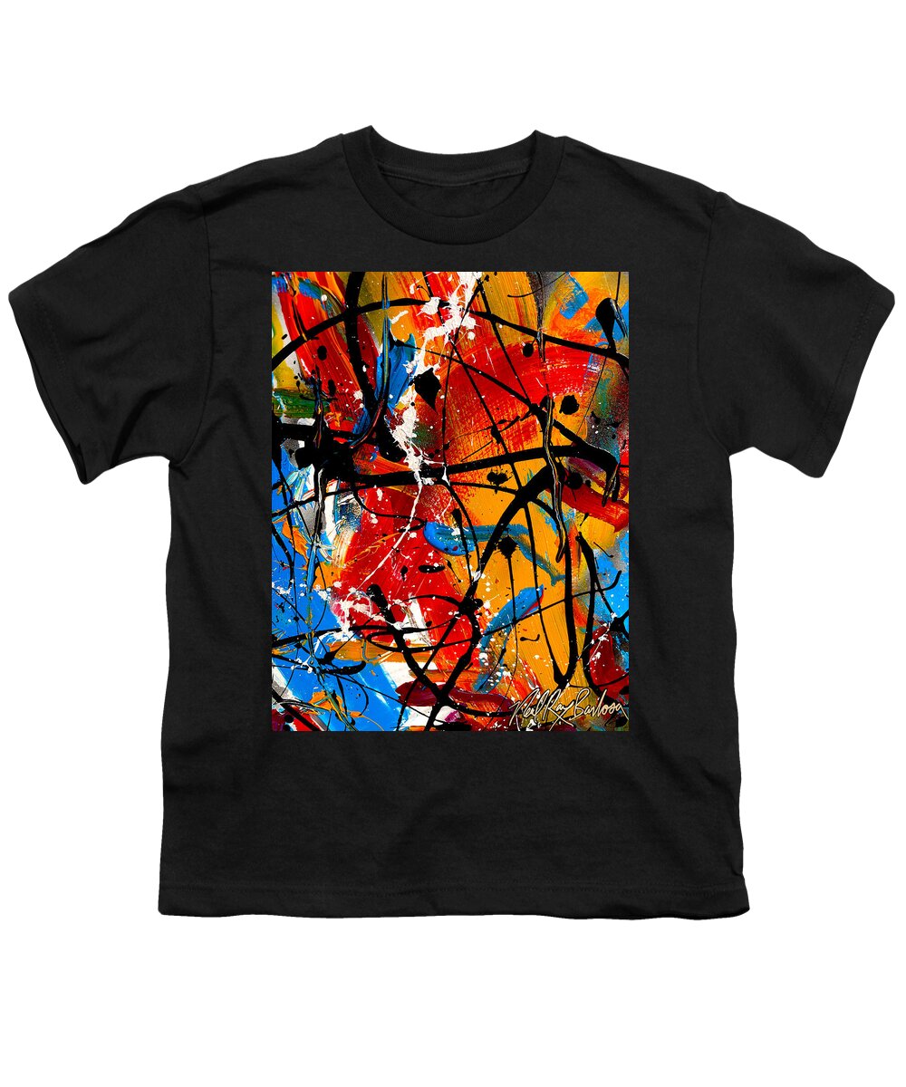 Abstract Youth T-Shirt featuring the painting Spam Filter On by Neal Barbosa