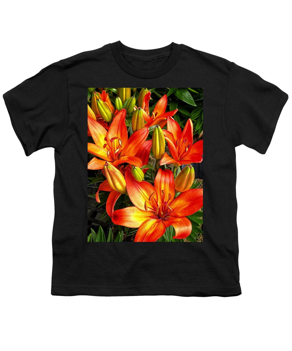 Lily Youth T-Shirt featuring the photograph Spring Beauties by Jerry Abbott
