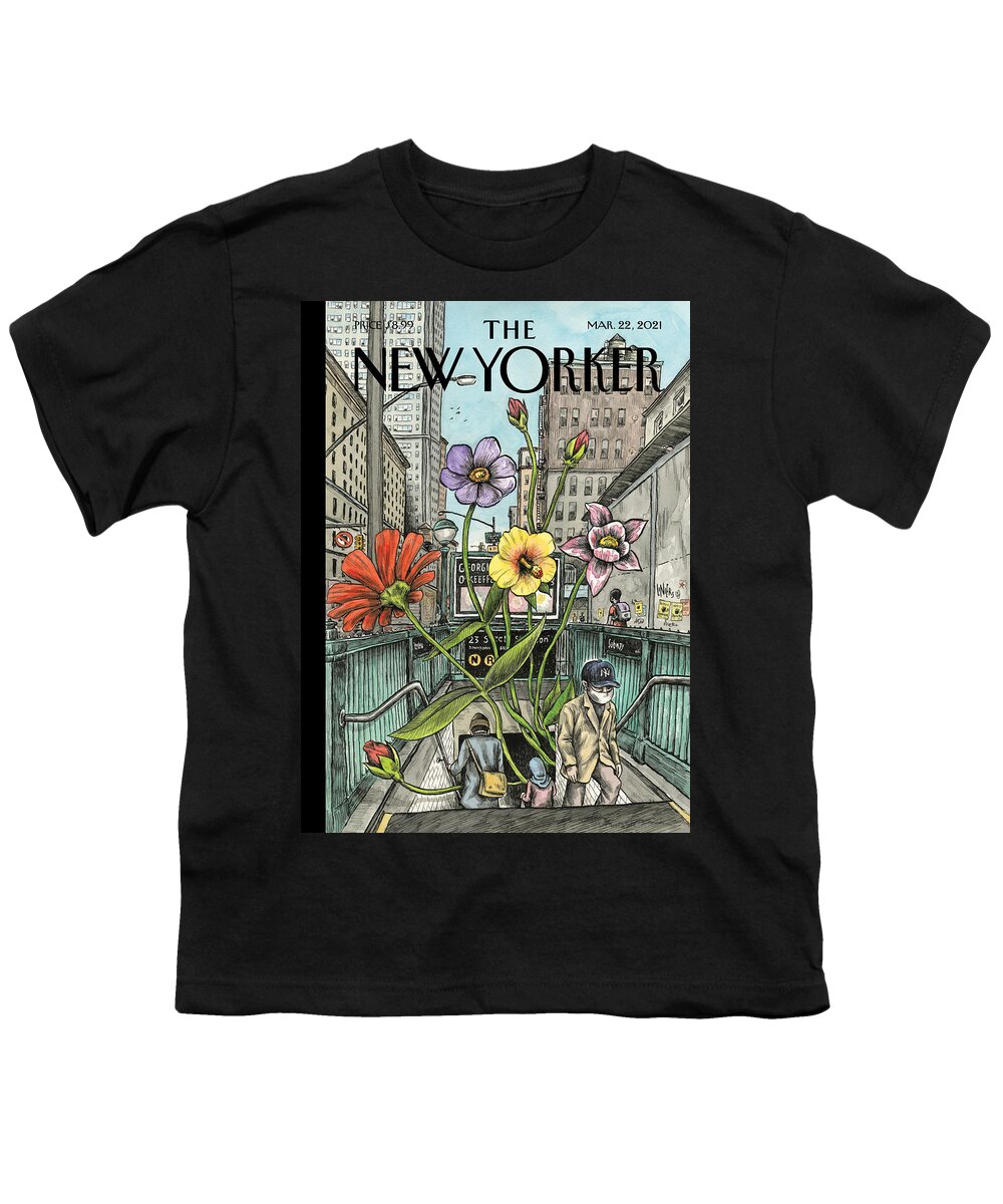 Spring Youth T-Shirt featuring the painting Springing Back by Ricardo Liniers