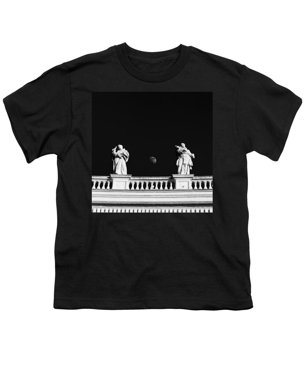 Rome Youth T-Shirt featuring the photograph Statues at St. Peter's Square in Rome, Italy by Fabiano Di Paolo