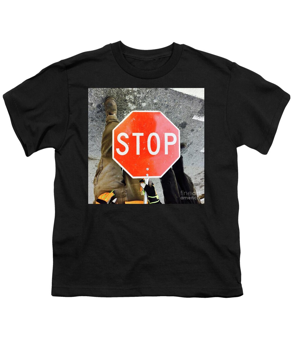 Stop Sign Youth T-Shirt featuring the photograph Stop 1-2 by J Doyne Miller