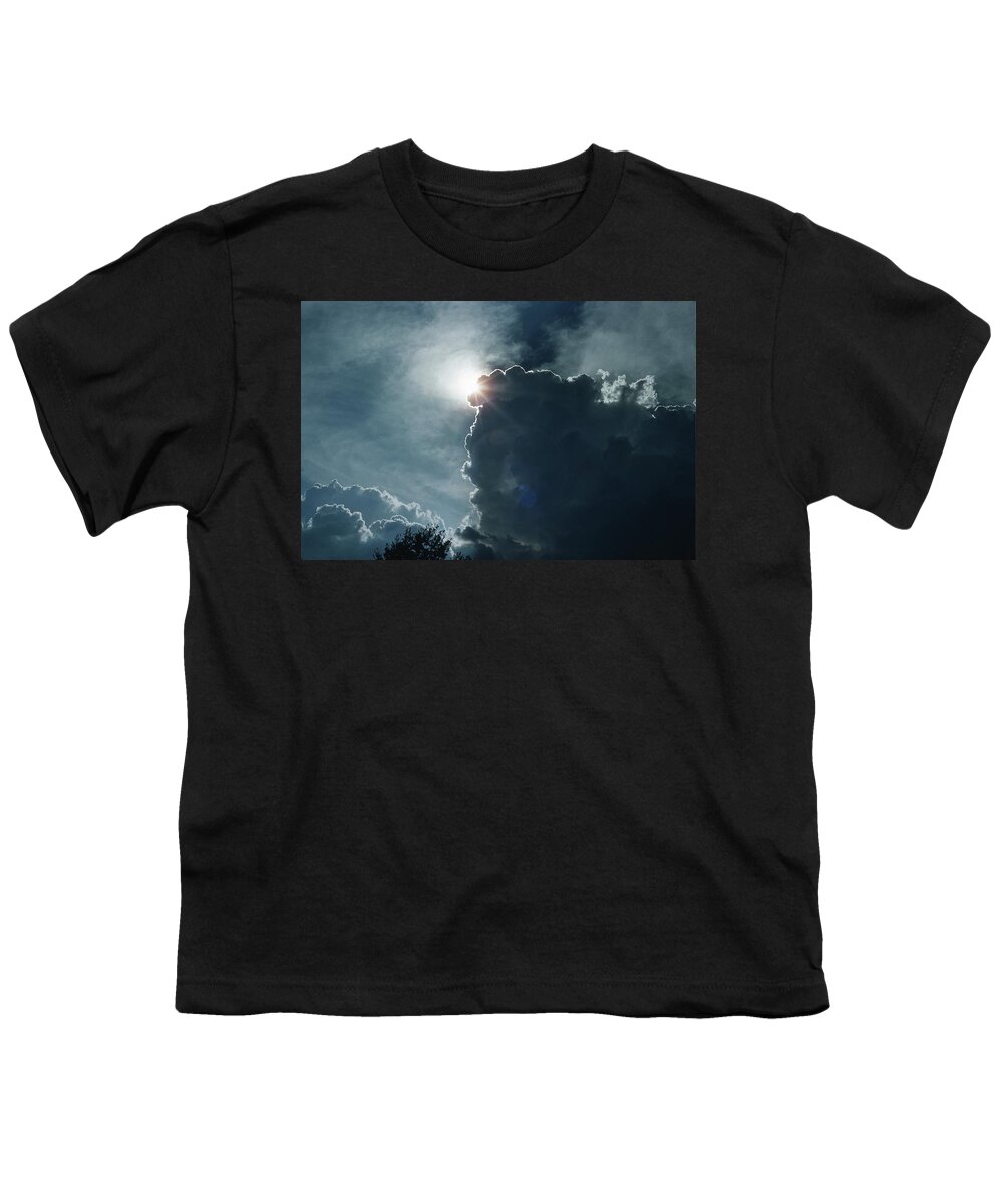 Sun Youth T-Shirt featuring the photograph Storm Clouds Sun and Eagles by Russel Considine
