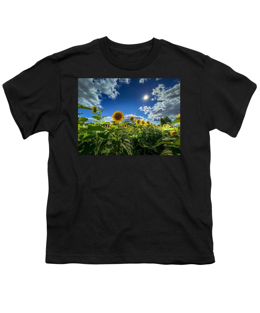 Flower Youth T-Shirt featuring the photograph Sunflowers in Bloom by Susan Rydberg