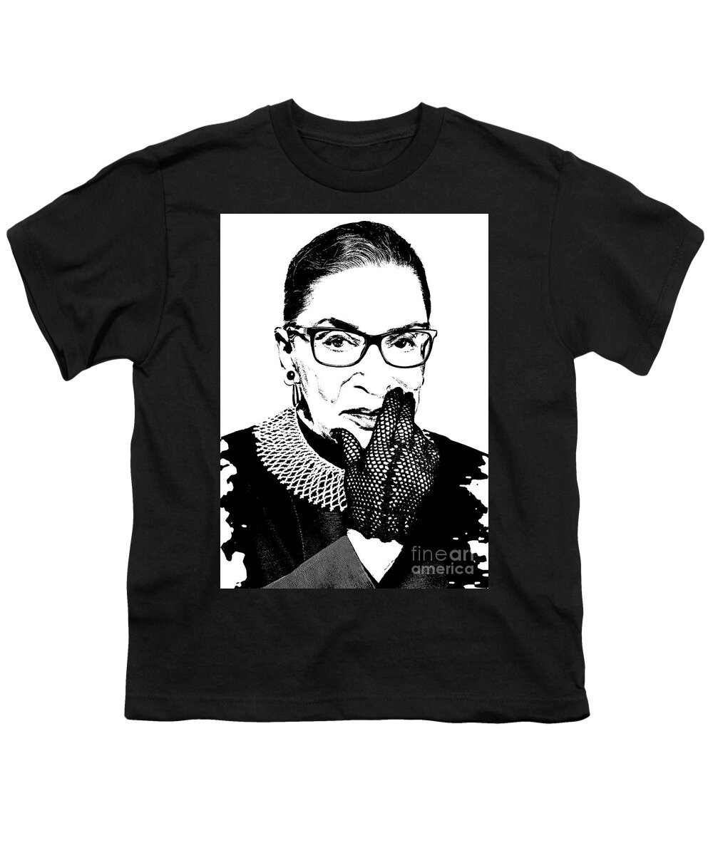 Supreme Court Justice Youth T-Shirt featuring the digital art Supreme Court justice Ruth Bader Ginsburg by Olga Hamilton