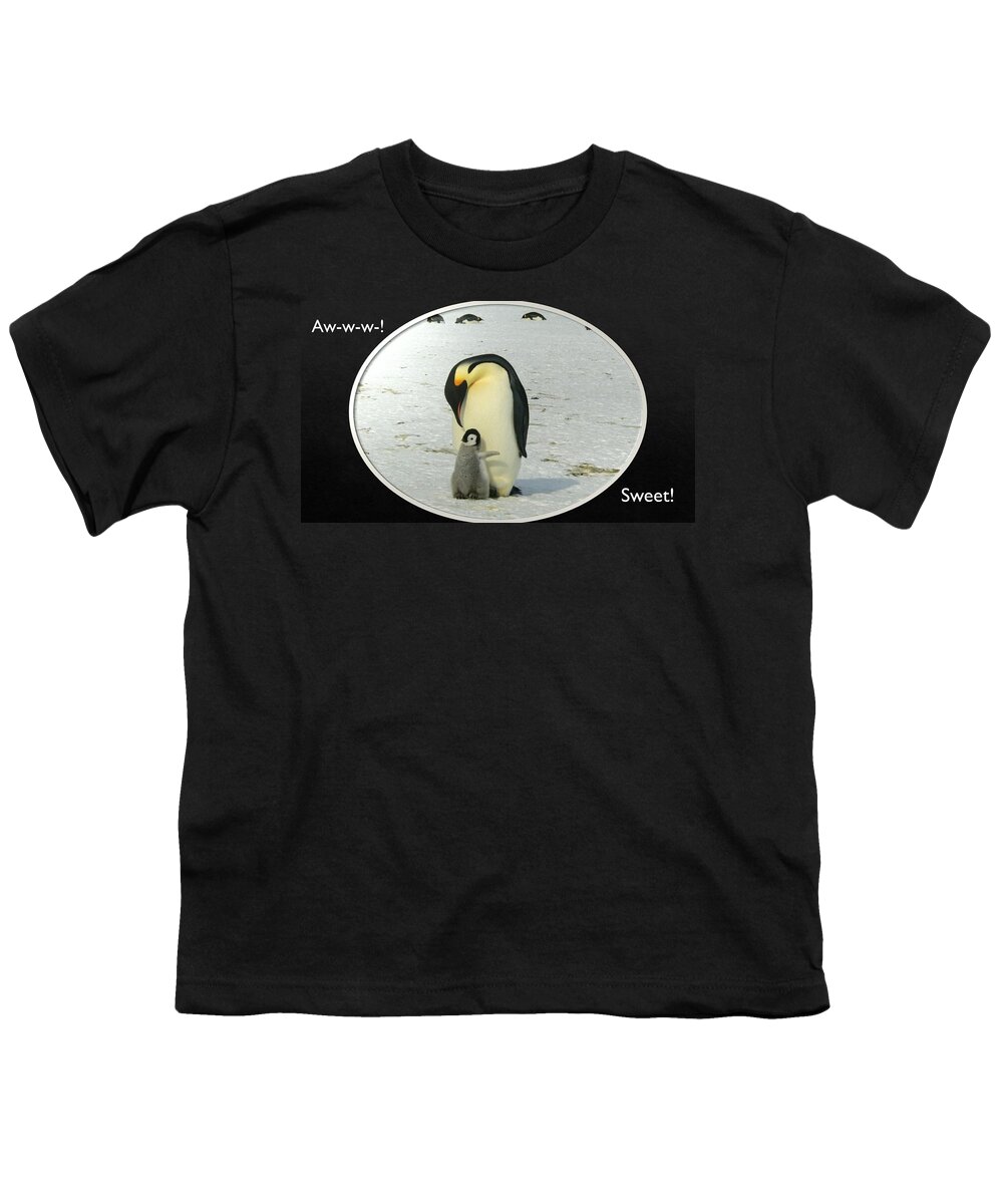 Penguins Youth T-Shirt featuring the photograph Sweet Penguins by Nancy Ayanna Wyatt