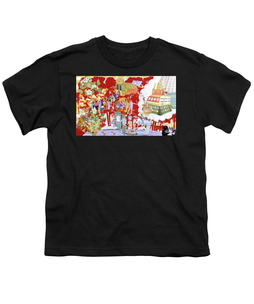 Bemusement Youth T-Shirt featuring the painting The Bemusement of the Ancients by Hone Williams