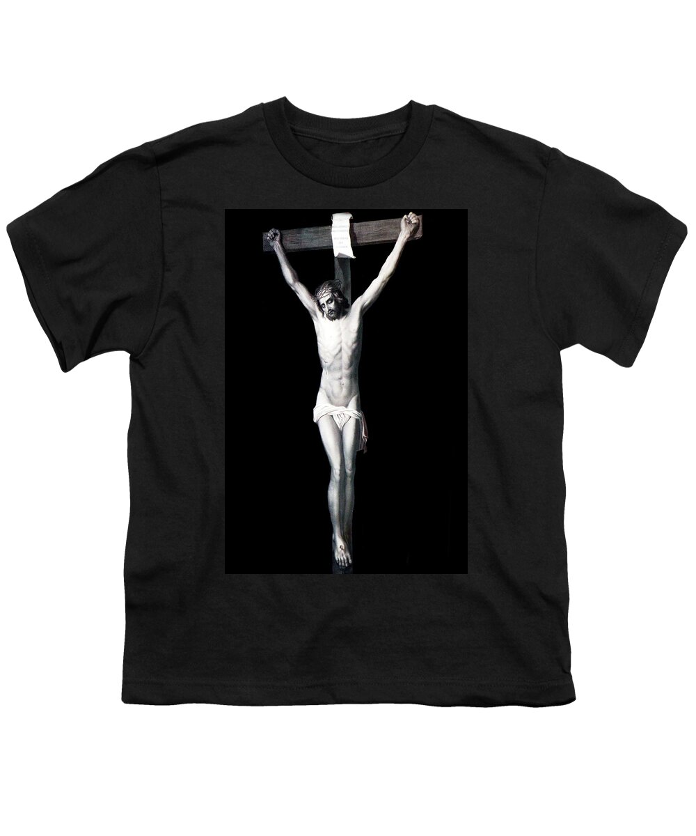 Jesus Youth T-Shirt featuring the photograph The Crucifixion by Munir Alawi