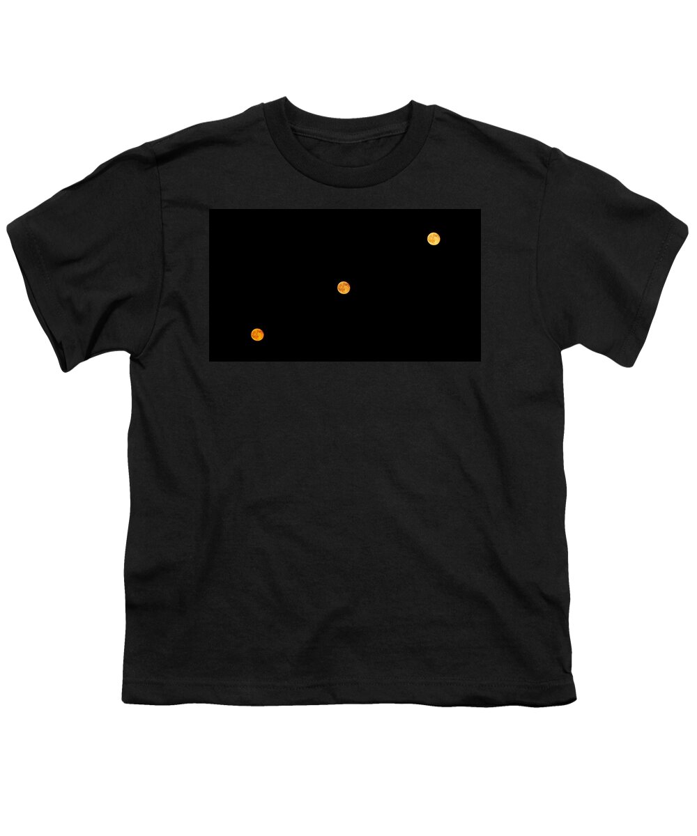 Skyscape Youth T-Shirt featuring the photograph The Dawn of the Moon by Karine GADRE