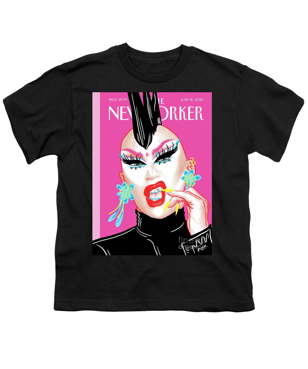 The Look Of Pride Youth T-Shirt featuring the painting The Look of Pride by Sasha Velour