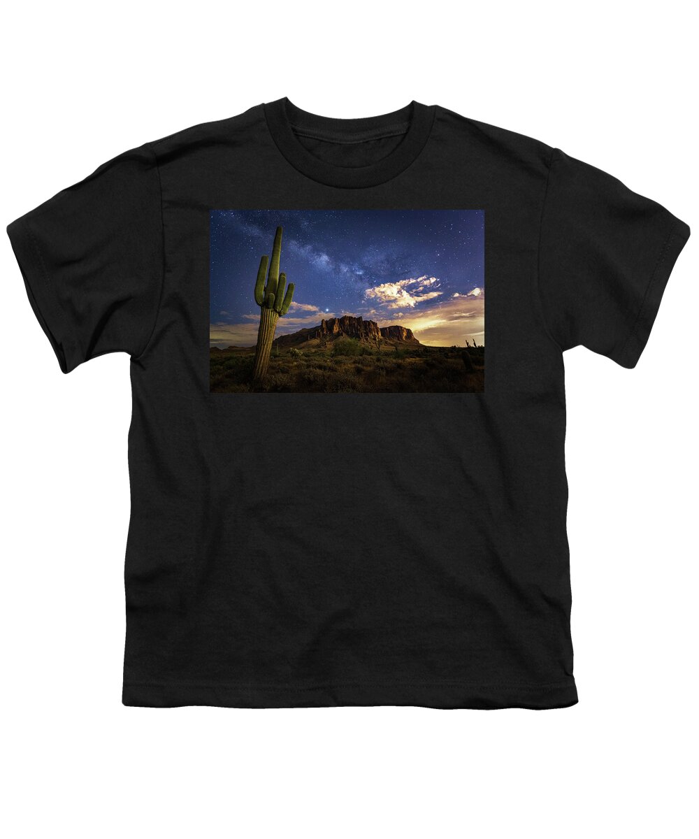 Arizona Youth T-Shirt featuring the photograph The Lost Dutchman by Tassanee Angiolillo