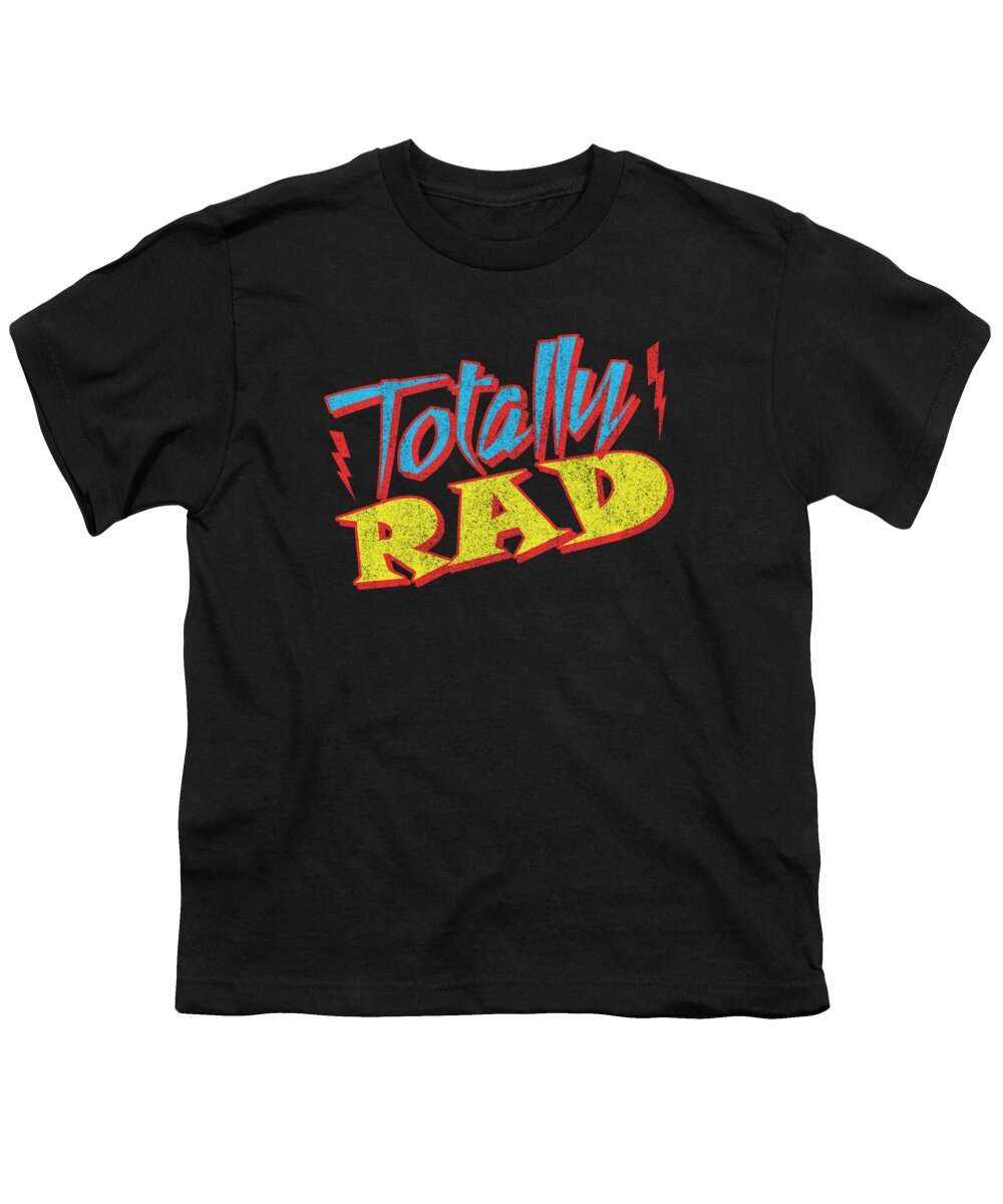 Funny Youth T-Shirt featuring the digital art Totally Rad Retro 1980s Eighties Costume by Flippin Sweet Gear