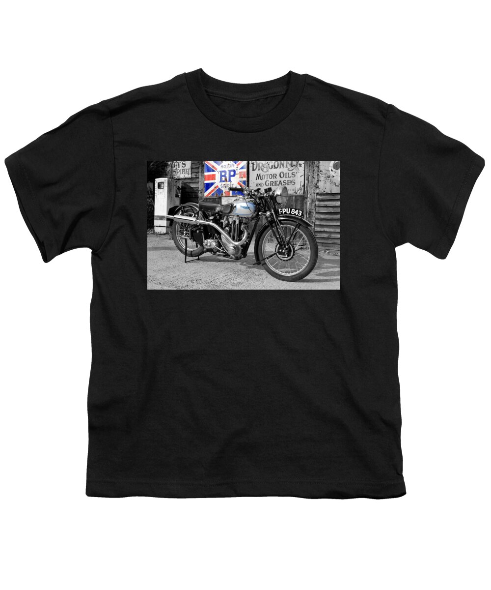 Triumph Youth T-Shirt featuring the photograph Triumph Tiger 80 by Mark Rogan