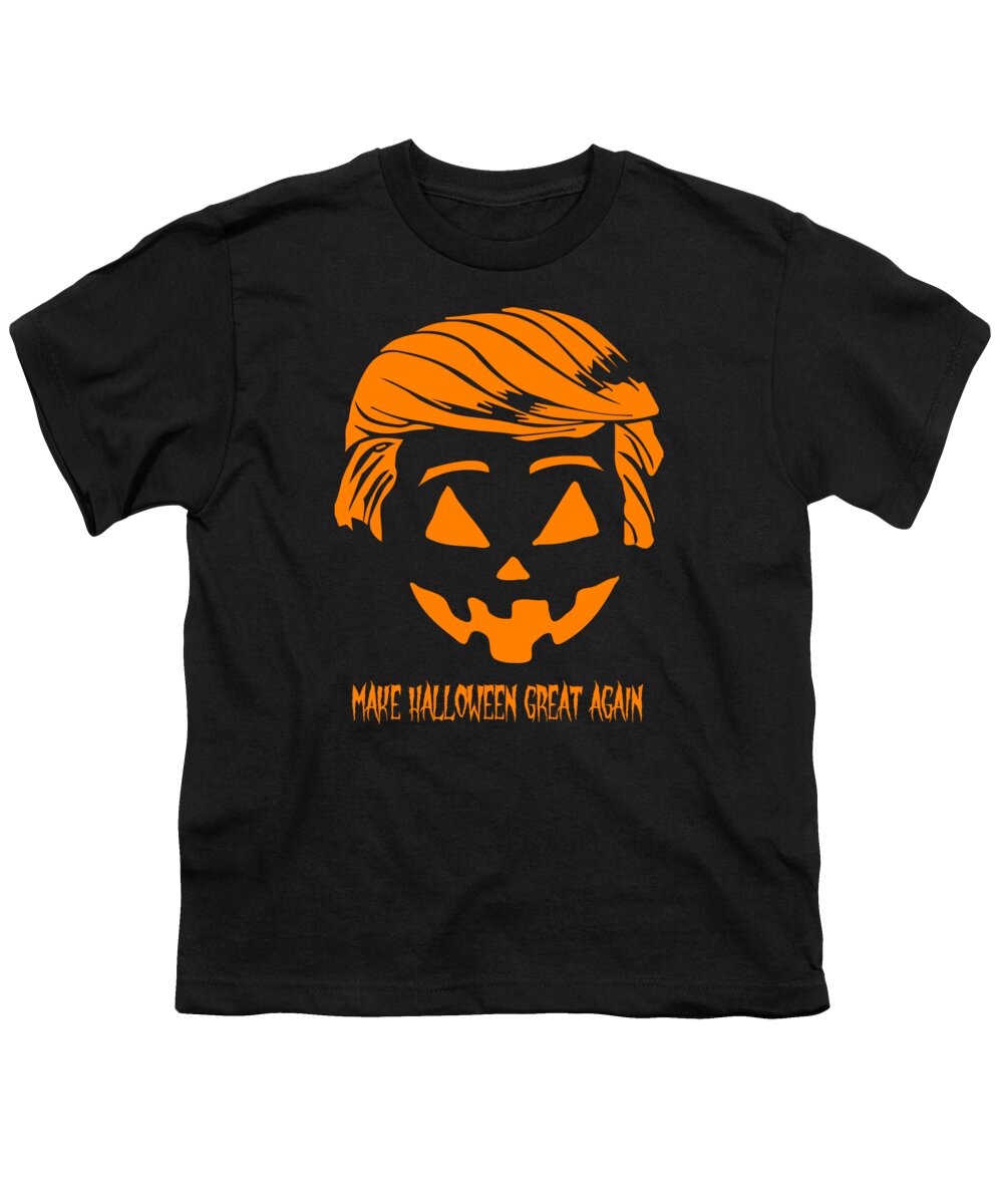 Cool Youth T-Shirt featuring the digital art Trumpkin Make Halloween Great Again by Flippin Sweet Gear