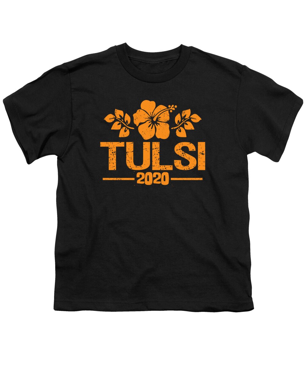 Election Youth T-Shirt featuring the digital art Tulsi Gabbard 2020 Aloha by Flippin Sweet Gear