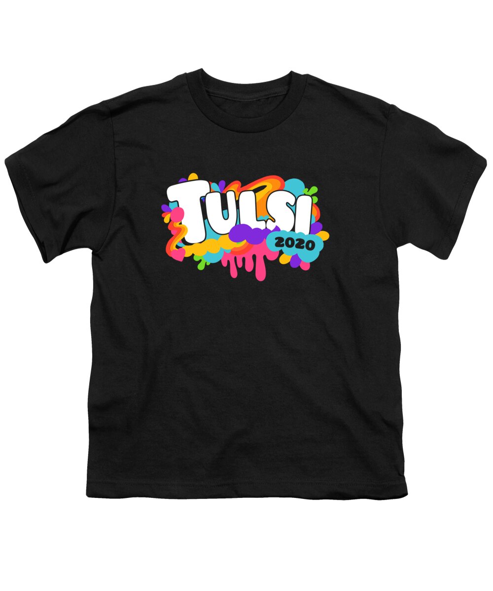 Election Youth T-Shirt featuring the digital art Tulsi Gabbard For President 2020 Retro by Flippin Sweet Gear