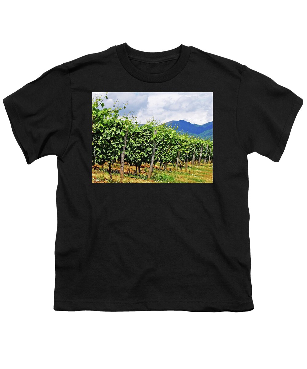Tuscany Youth T-Shirt featuring the photograph Tuscan Vineyard by Debbie Oppermann