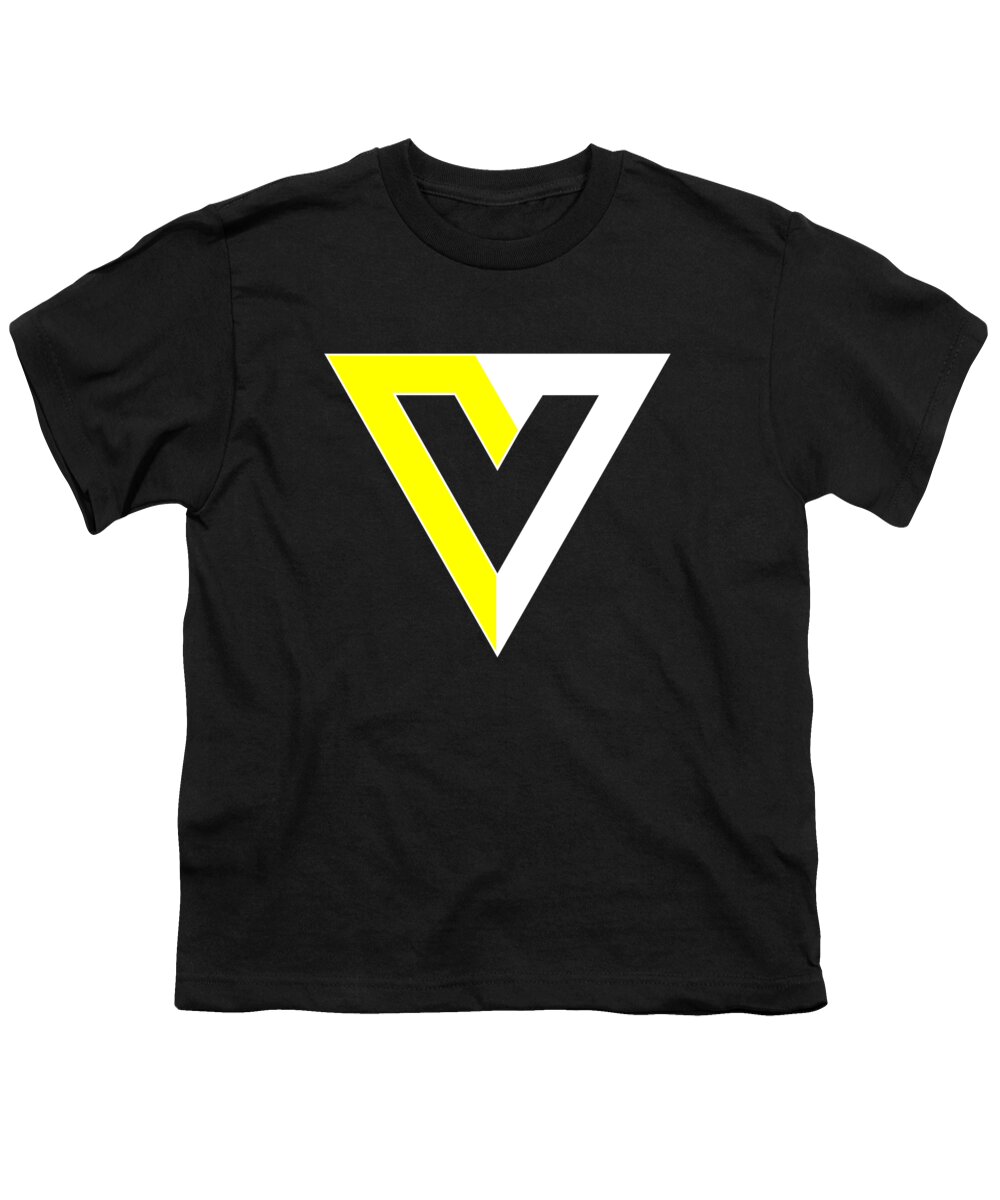 Funny Youth T-Shirt featuring the digital art V Is For Voluntary AnCap Anarcho-Capitalism by Flippin Sweet Gear
