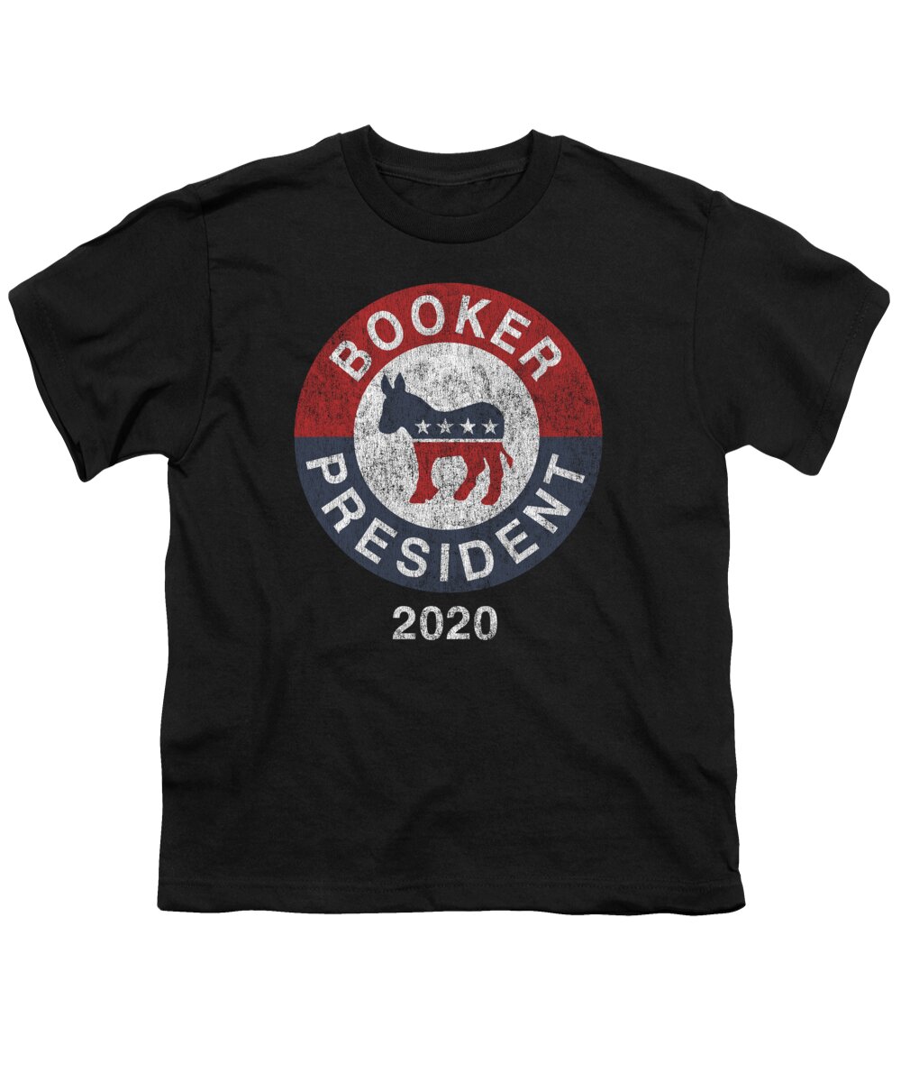 Election Youth T-Shirt featuring the digital art Vintage Corey Booker 2020 by Flippin Sweet Gear