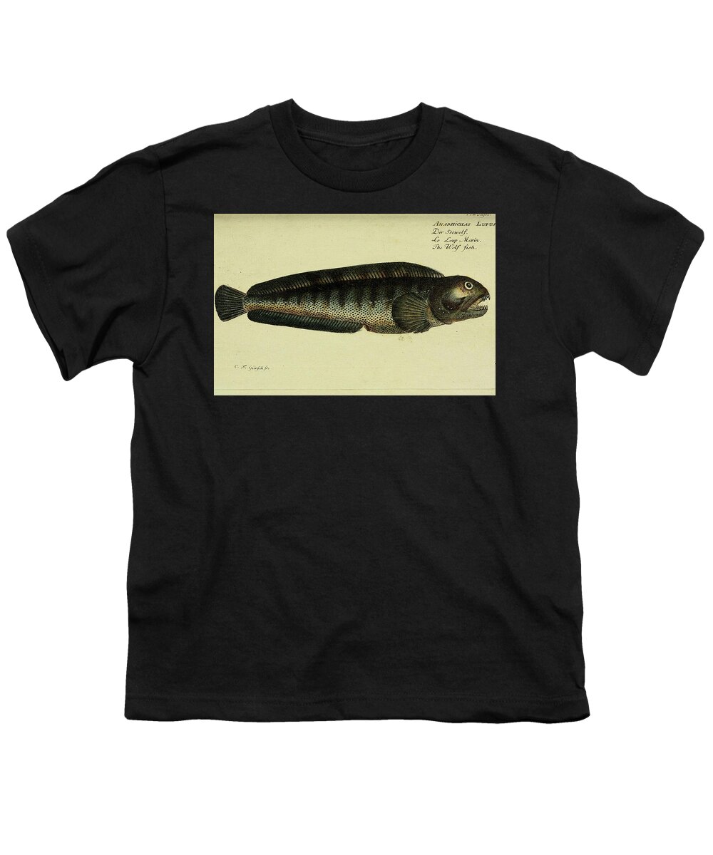 Wolf Fish Youth T-Shirt featuring the mixed media Wolf Fish by World Art Collective