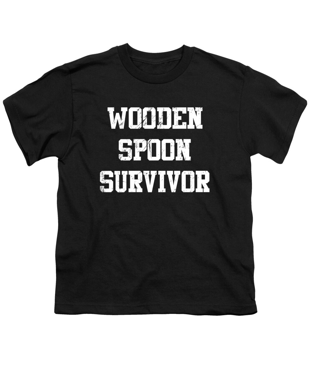 Funny Youth T-Shirt featuring the digital art Wooden Spoon Survivor by Flippin Sweet Gear