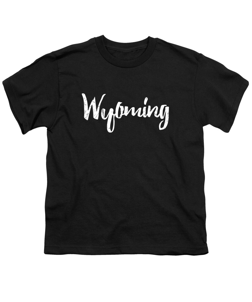 Funny Youth T-Shirt featuring the digital art Wyoming by Flippin Sweet Gear