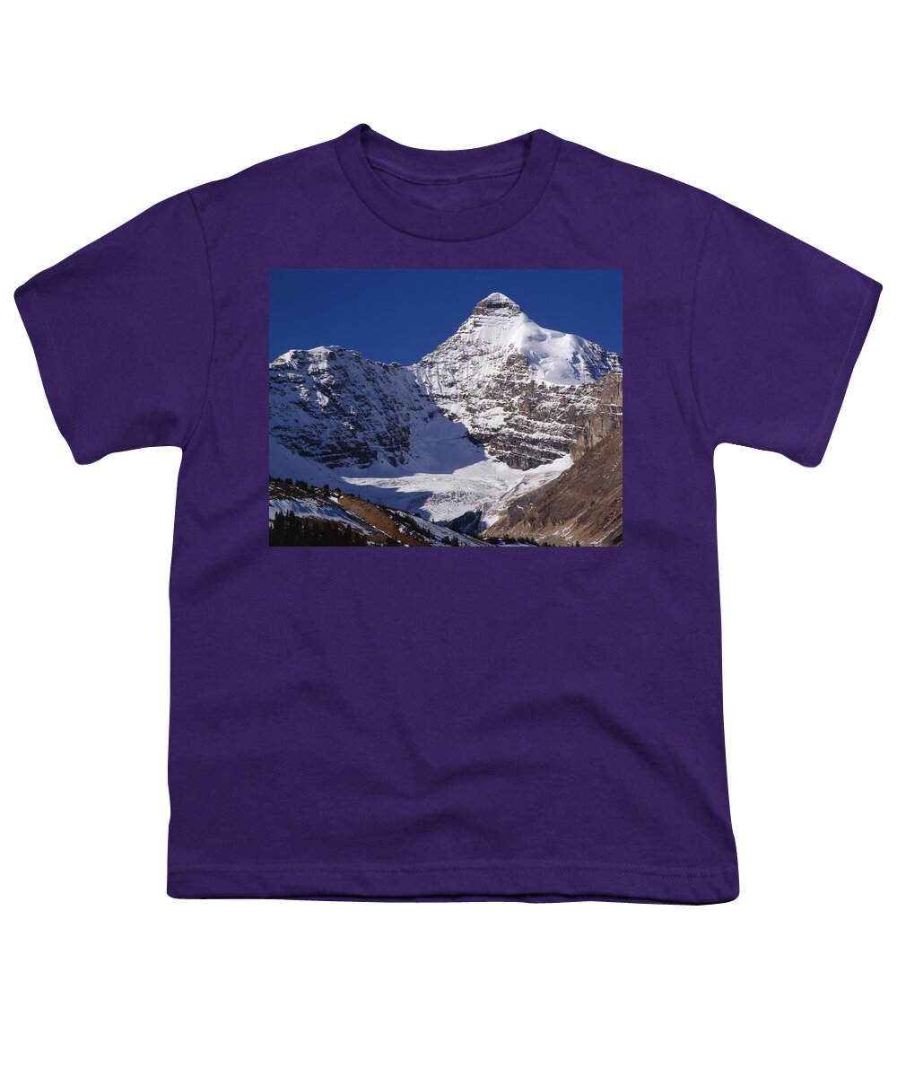 East Face Youth T-Shirt featuring the photograph 1M3737-East Face Mt. Athabasca by Ed Cooper Photography