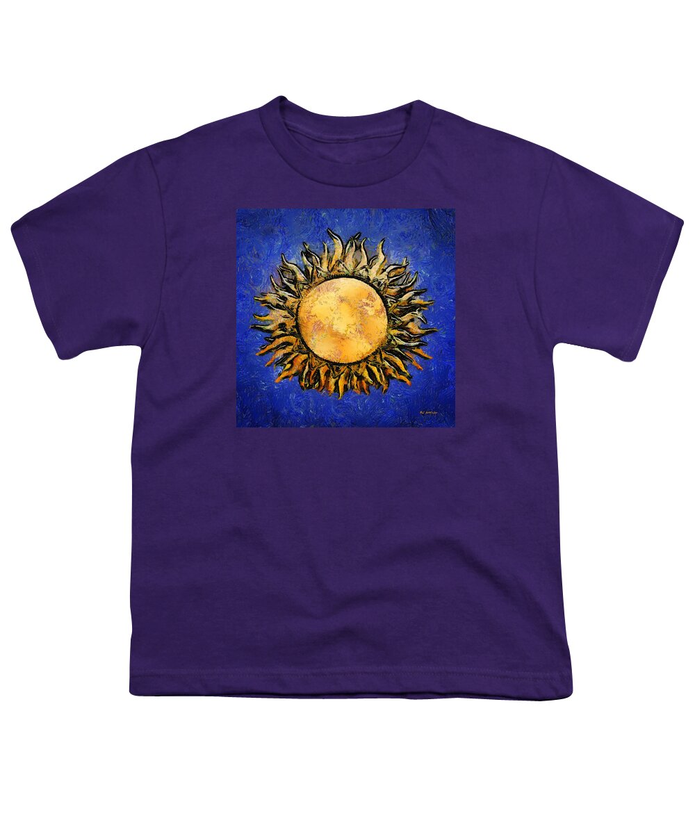 Sun Youth T-Shirt featuring the painting Flowering Sun by RC DeWinter