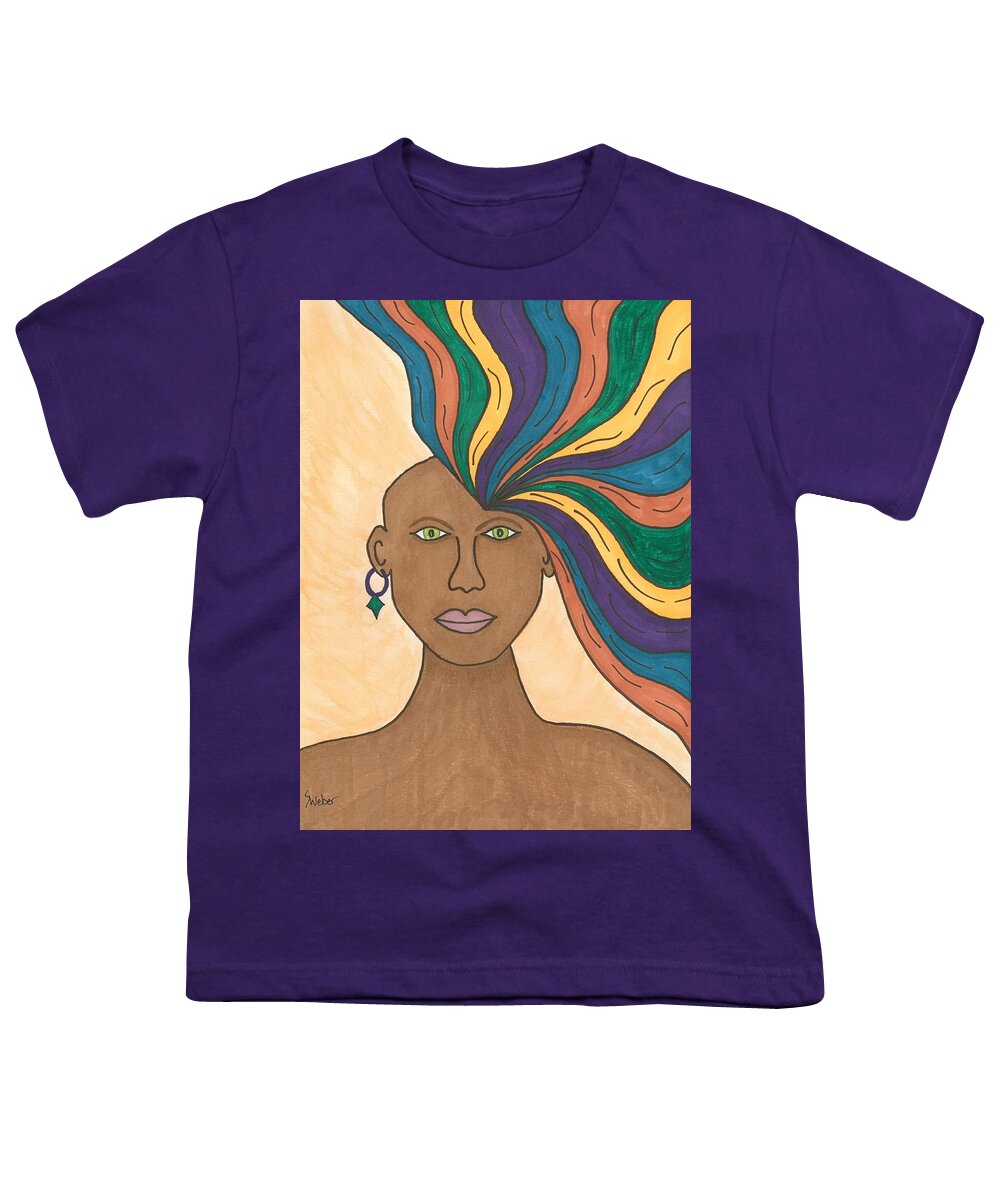 Painting Youth T-Shirt featuring the painting Losing My Mind by Susie Weber
