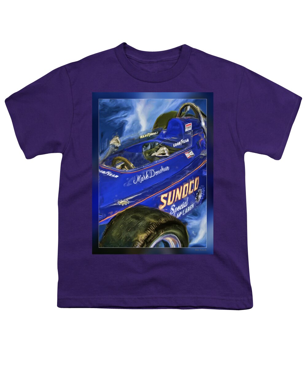 Mark Donohue Youth T-Shirt featuring the photograph Mark Donohue 1972 Indy 500 Winning Car by Blake Richards