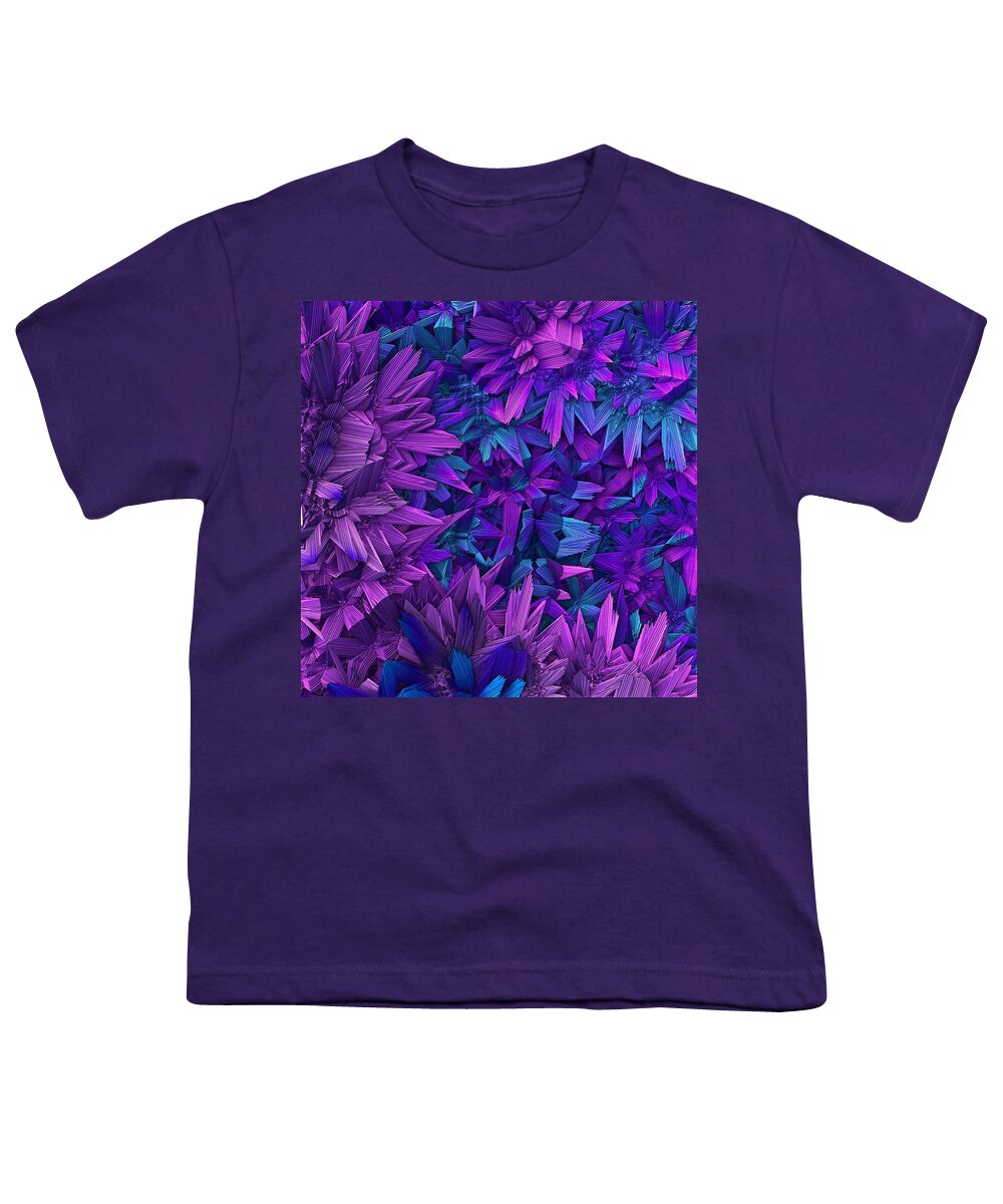 Fractal Youth T-Shirt featuring the digital art Purple Jungle by Lyle Hatch