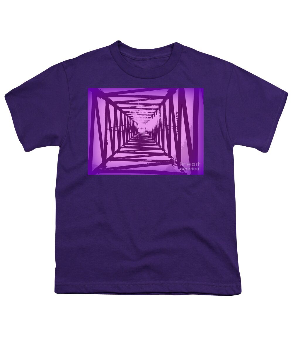 Purple Youth T-Shirt featuring the photograph Purple Perspective by Clare Bevan