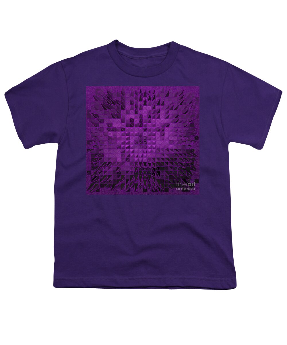 Nude Youth T-Shirt featuring the painting Purple Quilt by Alys Caviness-Gober