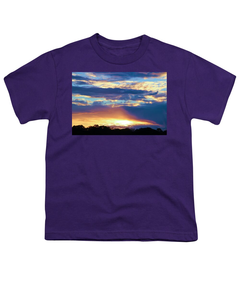 Grand Canyon Youth T-Shirt featuring the photograph Grand Canyon Sky Over Treetops by Heidi Smith