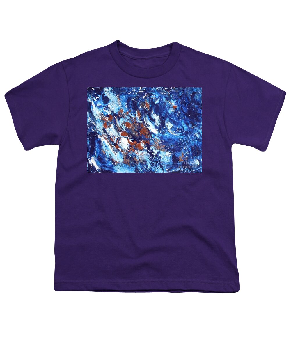 Abstract Youth T-Shirt featuring the painting Surf by Claire Gagnon