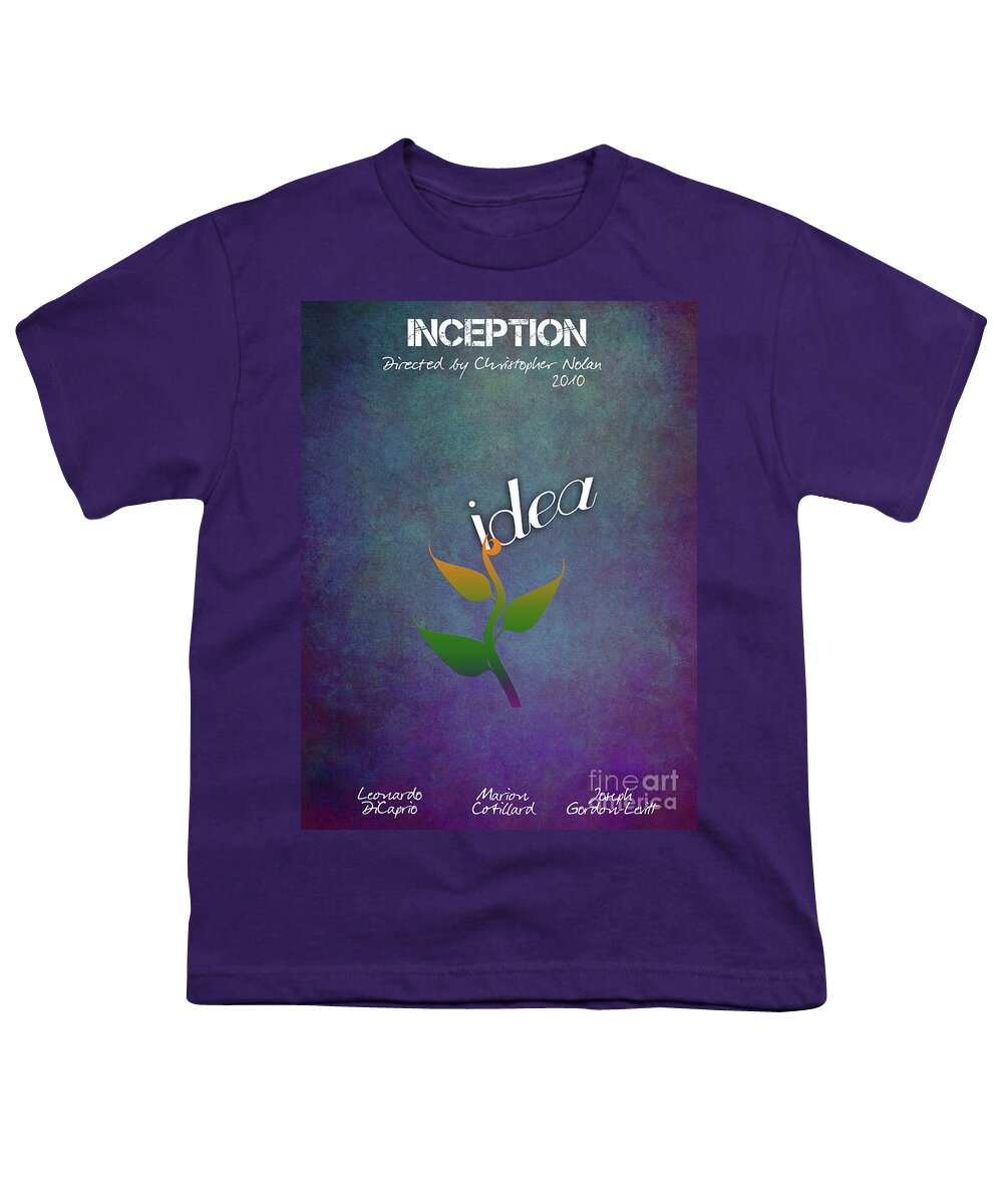 Inception By Christopher Nolan Youth T-Shirt featuring the digital art Inception by Christopher Nolan film poster #1 by Justyna Jaszke JBJart