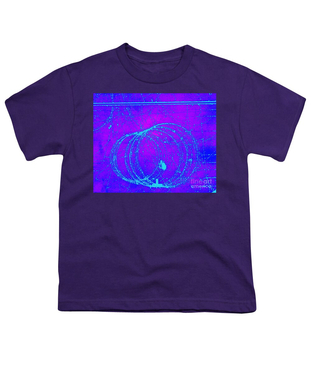 Cloud Chamber Youth T-Shirt featuring the photograph Positron Tracks #2 by Omikron