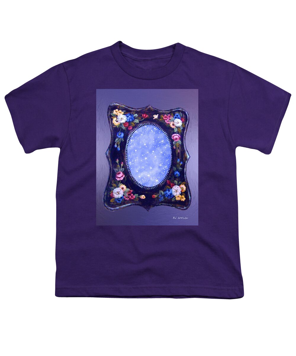 Mirror Youth T-Shirt featuring the painting Celestial Mirror by RC DeWinter