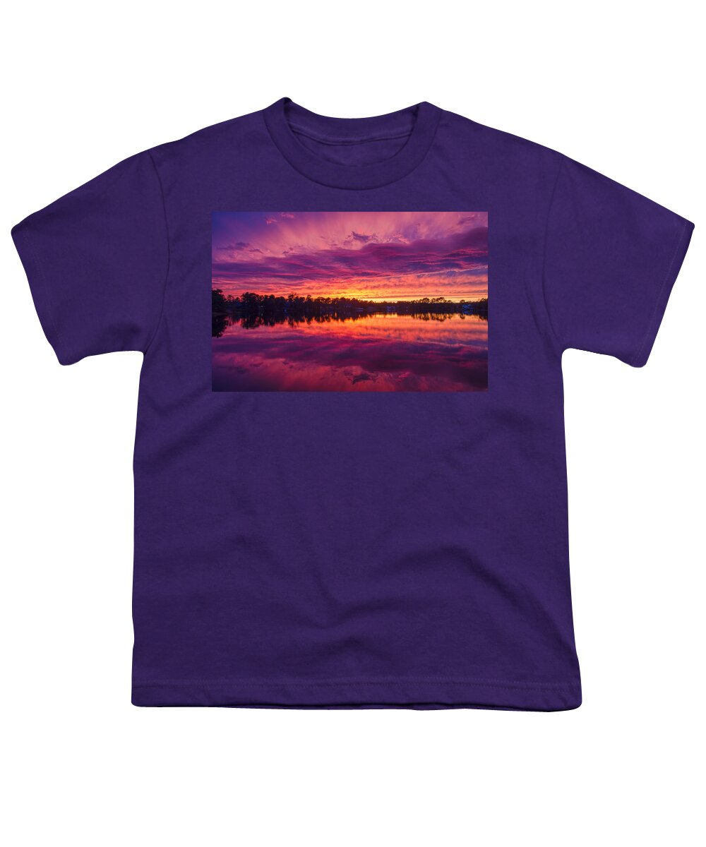 Sunset Youth T-Shirt featuring the photograph Color Explosion Sunset by Beth Venner