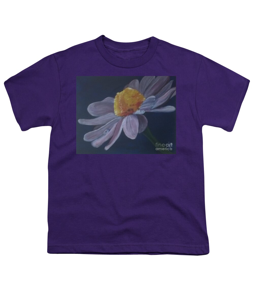 Daisy Youth T-Shirt featuring the painting Daisy by Saundra Johnson