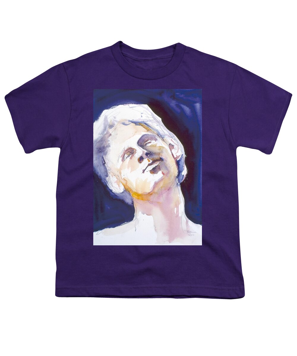 Headshot Youth T-Shirt featuring the painting Dreaming by Barbara Pease