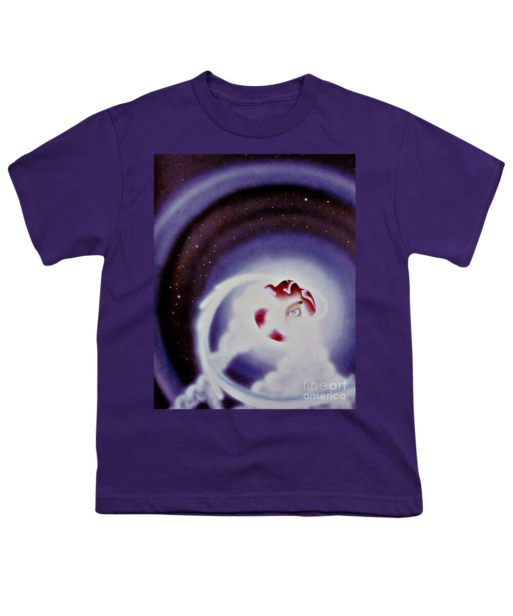 Space Painting Youth T-Shirt featuring the mixed media Dreaming by David Neace