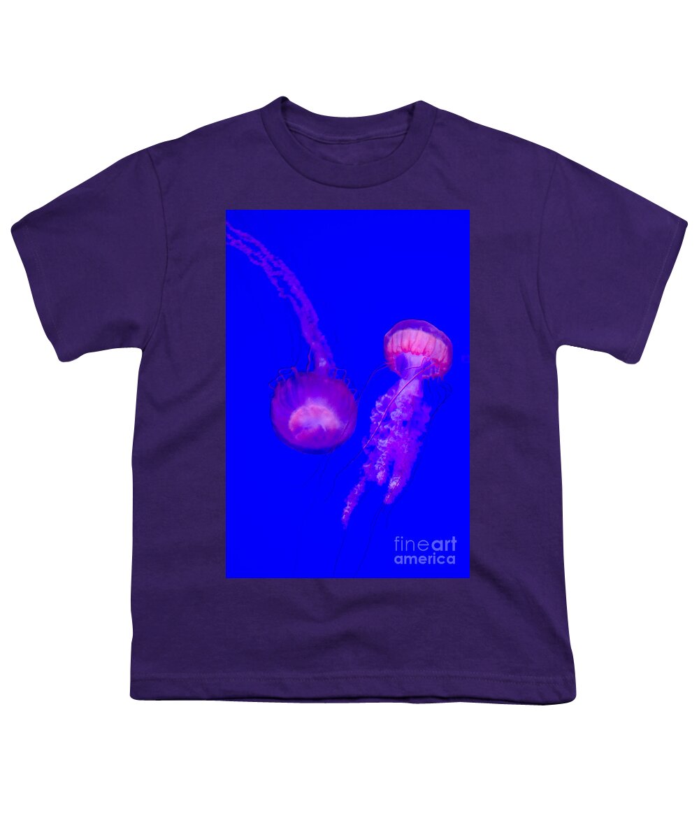 Jellyfish Youth T-Shirt featuring the photograph Jellyfish Pair-8767 by Steve Somerville