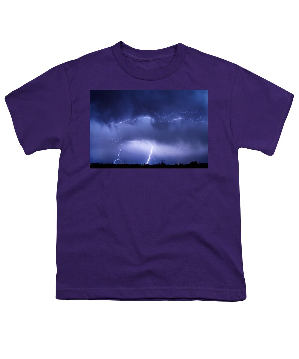  james Insogna Youth T-Shirt featuring the photograph May Showers - Lightning Thunderstorm 5-10-2011 by James BO Insogna