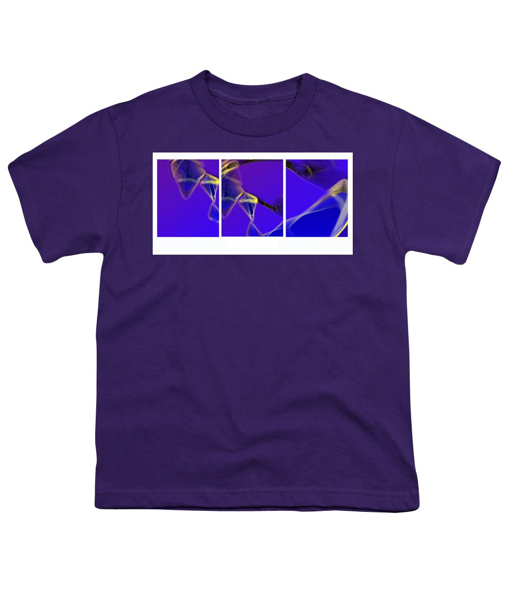 Abstract Youth T-Shirt featuring the digital art Movement In Blue by Steve Karol