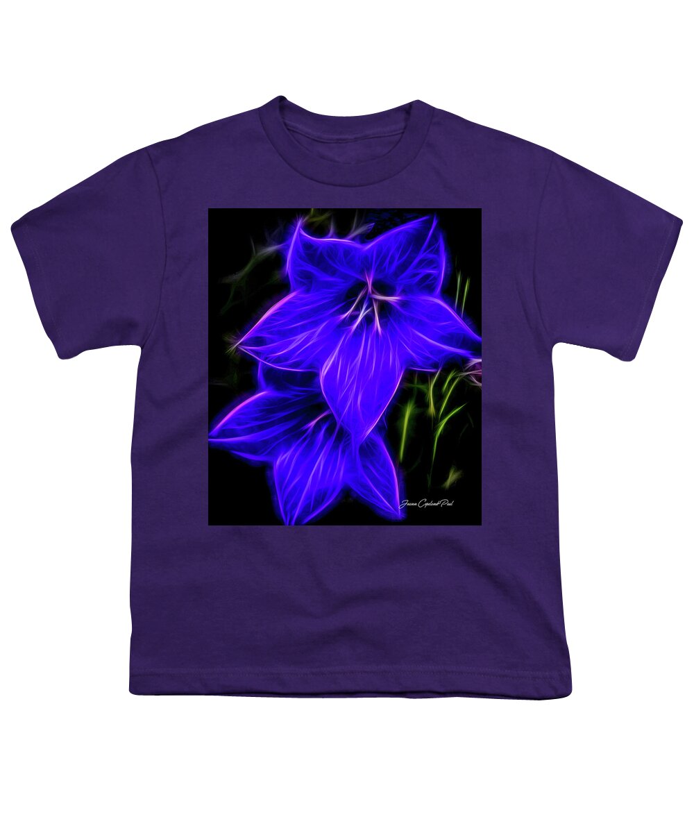 Purple Balloon Flower Youth T-Shirt featuring the photograph Purple Passion by Joann Copeland-Paul