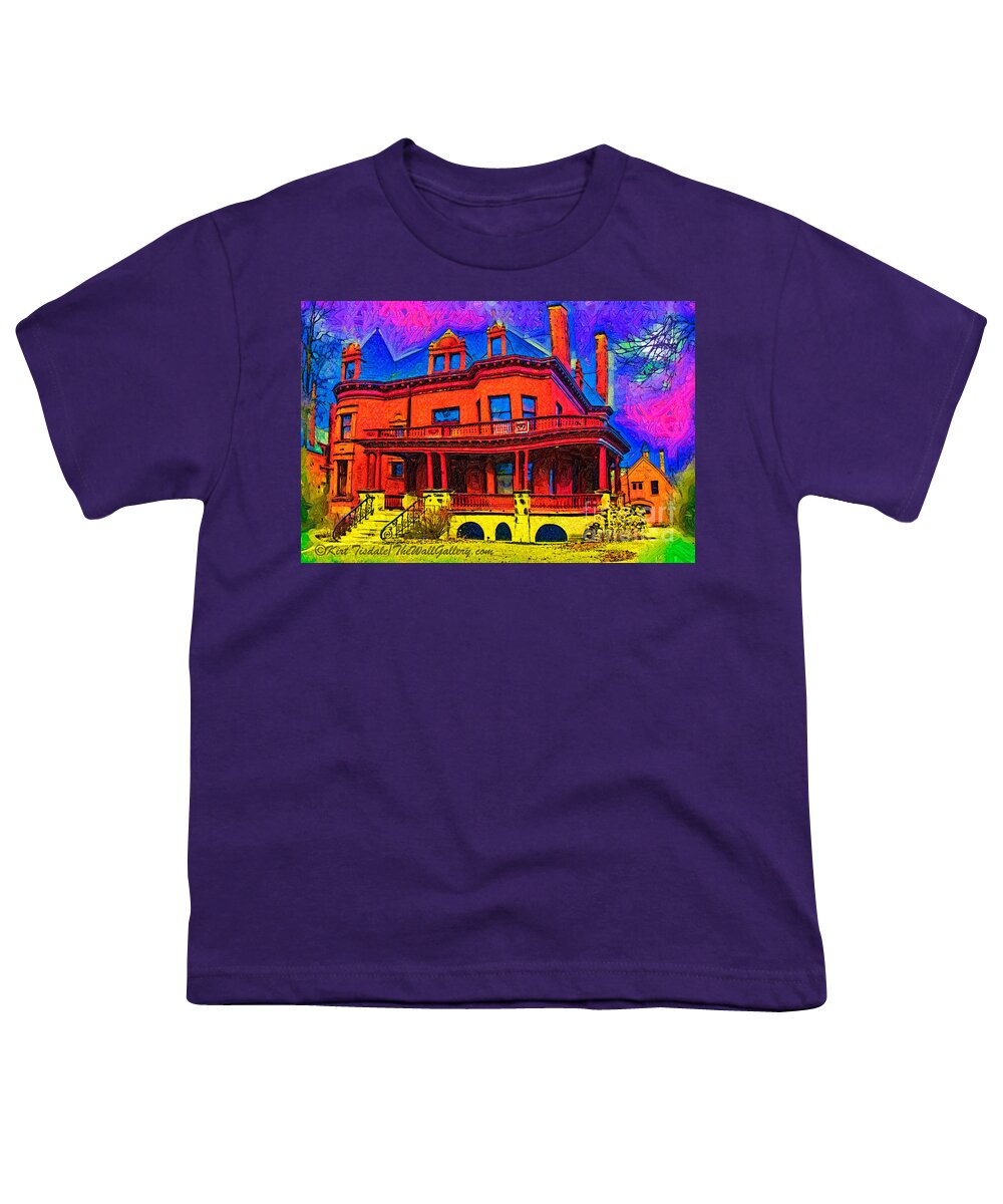 Homes Youth T-Shirt featuring the digital art The Wrap Around Porch by Kirt Tisdale