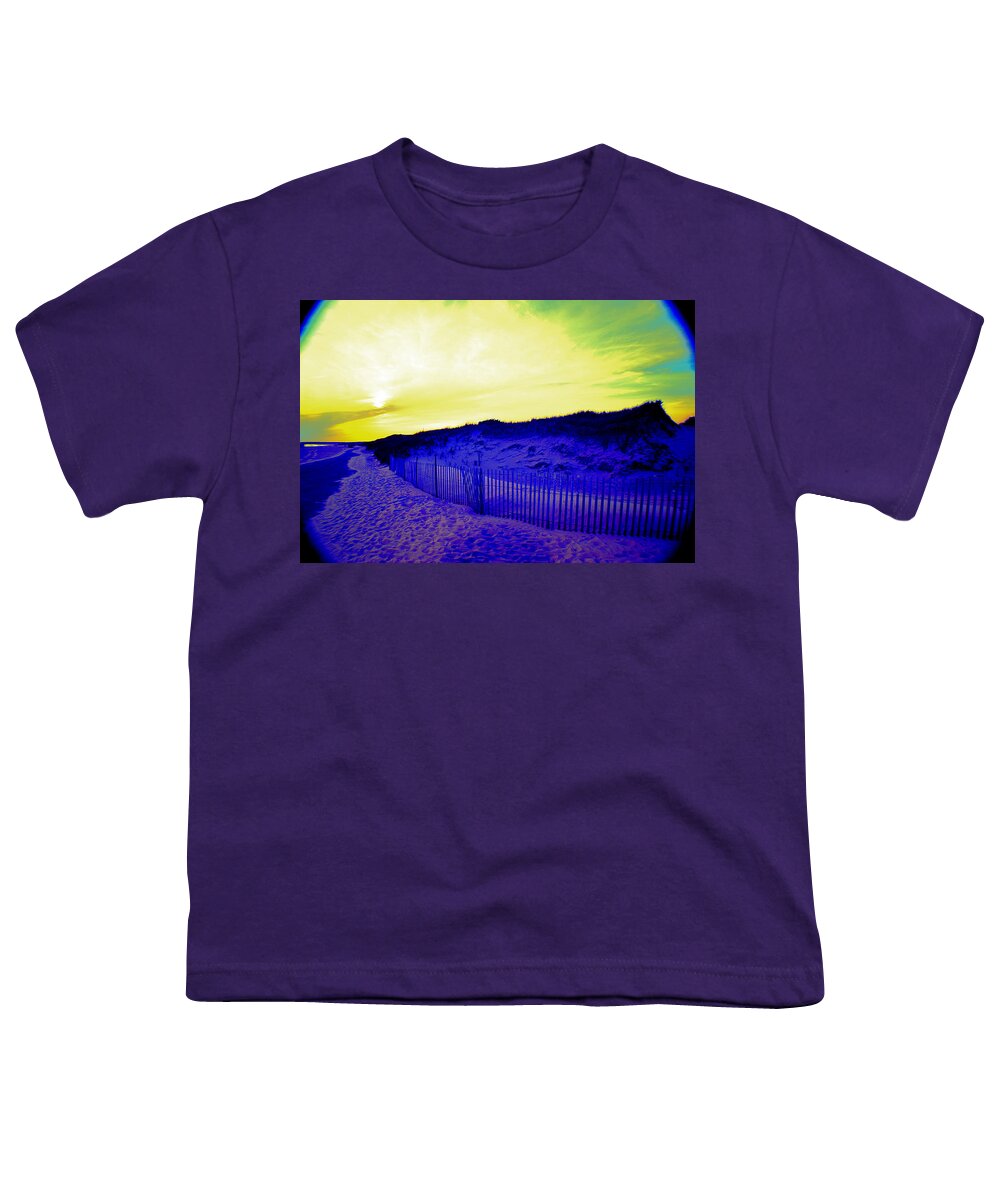 Outside Youth T-Shirt featuring the photograph Tie-Dye Sky by Kate Arsenault 