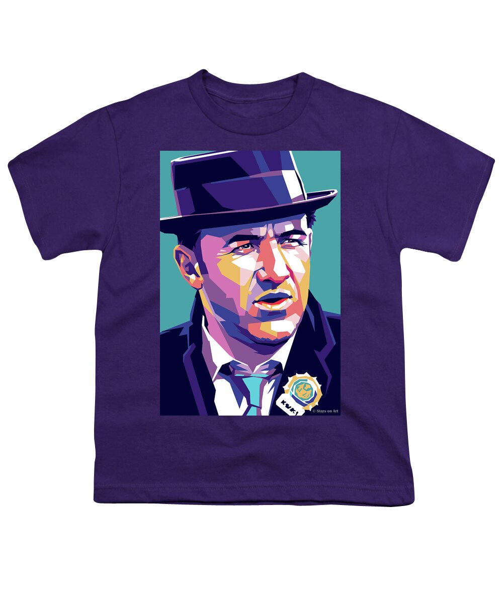 Gene Hackman Youth T-Shirt featuring the photograph Gene Hackman by Movie World Posters